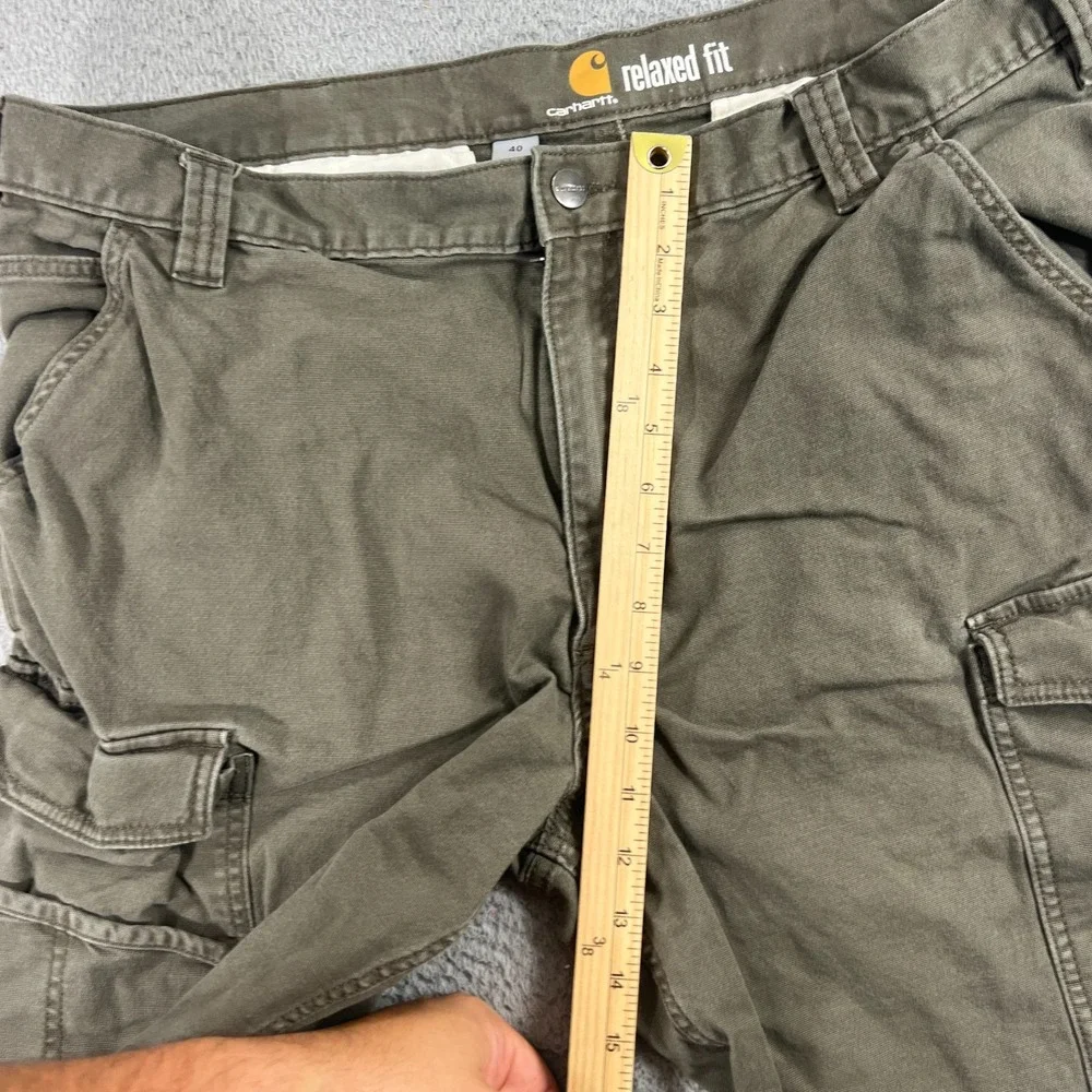 Carhartt Relaxed Fit Cargo Shorts Mens 40 Dark Green Rugged Flex Work 103542 217